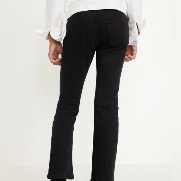 New 2 pair OLD NAVY girls boot cut jeans black LARGE 10 12 - Picture 3 of 8